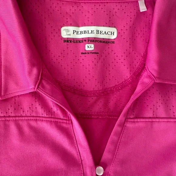 Pebble Beach Pink Sleeveless Polo Tank - Picture 3 of 4